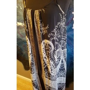 Express tan/black maxi dress sz S